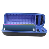 co2crea Hard Travel Case for Sony SRS-XB32 XB32 Extra Bass Portable Bluetooth Speaker (Black Case + Inside Blue)