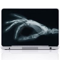 Meffort Inc 14 Inch Laptop Notebook Skin Sticker Cover Art Decal (Free Wrist pad) - Skeleton Hand
