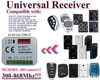 Universal receiver Compatible with FAAC FIX2 / FIX3 / FIX4 / TE4433H (T4LC) / XT2 433 RC / XT4 433 RC / XT4 433 RCBE 433,92Mhz remote controls. 2-ch 12-24 VAC/DC receiver.