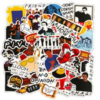 Friends TV Show Stickers for Laptop Water Bottles 50pcs Funny Scrapbook Computer Skateboard Luggage Bicycle Motorcycle Decals
