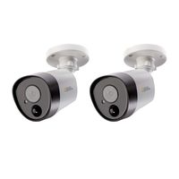 Q-See Home 5MP Analog HD ADD ON Bullet Security Camera 2 Pack, Pir, Night Vision, Indoor and Outdoor, White (QTH8075B-2)
