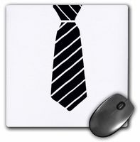 3dRose LLC 8 x 8 x 0.25 Inches Mouse Pad, Black Tie Men (mp_55646_1)