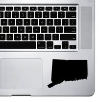 StickAny Palm Series Connecticut CT Sticker for MacBook Pro, Chromebook, and Laptops (Black)