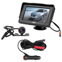 B-Qtech Backup Camera and Monitor Kit Mini Rear View Reverse Camera Waterproof and 4.3" LCD Display for Car SUV Van