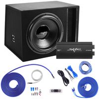 Skar Audio Single 18" Complete 2,500 Watt EVL Series Subwoofer Bass Package - Includes Loaded Enclosure with Amplifier