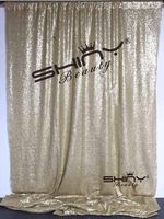 ShinyBeauty Sequin-Curtains-Panels-Backdrop 8x8ft Matte Gold 2 Panels Sequin Backdrop Curtains for Parties Christmas Photography Background-M1005