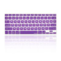 TOP CASE - Russian/English Letter Keyboard Cover Skin Compatible with MacBook 13" Unibody/Old Generation MacBook Pro 13" 15" 17" / MacBook Air 13" / Wireless Keyboard - Purple