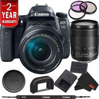 Canon EOS 77D DSLR Digital Camera 18-135mm Lens International Model Bundle
