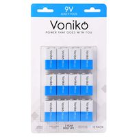 VONIKO 9V Batteries - Alkaline 9V Battery 12 Pack - Ultra Long Lasting with a 7-Year Shelf Life