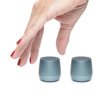 Lexon Twin MINO - Ultra Portable Bluetooth Speaker & Selfie Remote - Rechargable - Light Blue