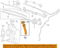 General Motors Chevrolet GM OEM 11-15 Cruze Wiper Washer-Windshield-Fluid Filler Tube 95980613