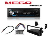 Pioneer Single DIN Car Receiver With Bluetooth W/CAR CD STEREO RECEIVER DASH INSTALL MOUNTING KIT + WIRE HARNESS + RADIO ANTENNA ADAPTER FOR CHRYSLER + DODGE + JEEP 2004-2008