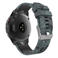 MoKo Garmin Fenix 5 Quick Fit 22mm Watch Band, Soft Silicone Replacement Strap for Garmin Fenix 5/5 Plus/Fenix 6/6 Pro/Instinct/Forerunner 935/Aproach S60 Watch, Shallow Digital Camouflage