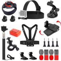 VVHOOY 24 in 1 Universal Action Camera Accessories Bundle Compatible with Gopro Hero 7/6/5 Session/AKASO EK7000/Brave 4K/V50 Native/DBPOWER/Crosstour/Campark Action Camera Accessories