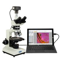 OMAX 40X-600X 5MP USB 3.0 Trinocular Polarizing Microscope with Bertrand Lens and Rotatable Stage