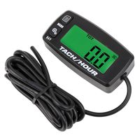 Searon Backlit Digital Resettable Inductive Tacho Hour Meter Tachometer For Motorcycle Marine Boat ATV Snowmobile Generator Mower