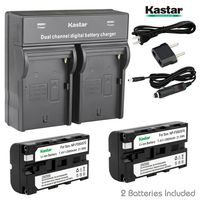 Kastar Dual Fast Charger & 2 x Battery for Sony NP-F330 NP-F550 NP-F570 and CCD-RV100 CCD-RV200 CCD-SC9 CCD-TR1 CCD-TR940 CCD-TR917 Camera CN-126 CN-160 CN-216 CN-304 YN 300 VL600 LED Video Light