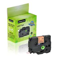 GREENCYCLE Adhesive Black on Fluorescent Orange Label Tape Compatible for Brother TZE-B41 TZeB41 TZ-B41,3/4 Inch,PT-D600 Labeling Maker