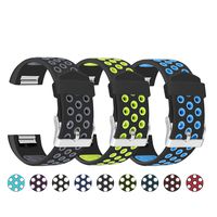 Mosstek for Fitbit Charge 2 Bands, 3 Pack Breathable Silicone Replacement Sport Bands with Air Holes for Fitbit Charge 4 Smartwatch Fitness