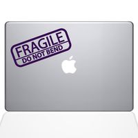 The Decal Guru Fragile Sticker MacBook Decal Vinyl Sticker - 13" MacBook Pro (2015 & Older) - Lavender (1064-MAC-13P-LAV)