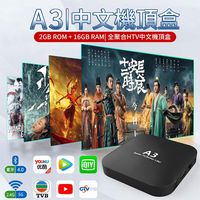 SOUDIO A3 Box Chinese 2020 最新七代 HTV Upgraded from HTV5 Chinese No Buffering, No Freezing 中文機頂盒 大陸香港台灣 越獄版 海量普通話粵語高清影視劇集 每日更新 直播 七天回看 藍牙4.0