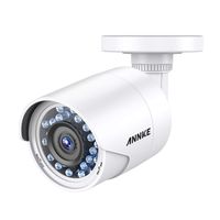 ANNKE Starlight Effect Surveillance Camera HD Bullet Cam, 66ft Clear Night Vision, 3D DNR, Motion Detection, Remote Access, for Outdoor Indoor in Home and Business Security