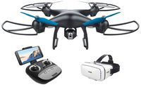 Promark: GPS Shadow Drone - Premier GPS-Enabled Drone with Follow Me Technology - 6-Axis Gyroscope for Panoramic Shots - Lithium Batteries Included - 720p WiFi Camera - Includes VR Goggles
