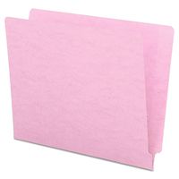 Smead End Tab File Folder, Shelf-Master Reinforced Straight-Cut Tab, Letter Size, Pink, 100 per Box (25610)