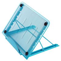 EH-LIFE Metal Mesh Tablet Stand Adjustable Laptop Stand Desk Folding Tray Holder Dock Blue