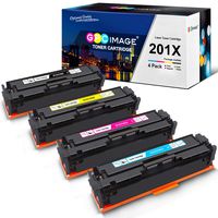 GPC Image Compatible Toner Cartridge Replacement for HP 201X 201A CF400X CF401X CF402X CF403X CF400A Toner to use with Color Laserjet Pro MFP M277dw M252dw M277n M252n MFP M277c6 Printer (4-Pack)