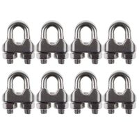 DYWISHKEY Pack of 8, 5/16 Inch M8 Stainless Steel Wire Rope Cable Clip Clamp