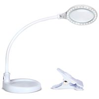 Brightech LightView Pro Flex 2-in-1 Magnifying Glass LED Lamp - Lighted Magnifier with Stand & Clamp - for Desk, Sewing, Table - Bright Light for Reading, Crafts - 1.75x Magnification