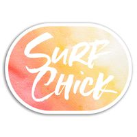2 x 10cm Surf Chick Vinyl Stickers - Surfer Girl's Sticker Laptop Luggage #17803 (10cm Wide)