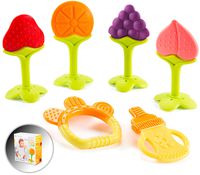 Baby Teething Toys for Newborn Infants (6-Pack) Freezer Safe BPA Free Infant and Toddler Silicone Teethers Soothe Babies Gums, Perfect Baby Shower Gift