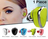 Sound Force Single Earbud Wireless Bluetooth 4.1 for Women Men. LQQK and Feel Amazing. Works On Apple Android Cell Phone - Mic for Hands Free Calling- 5 Incredible Colors and USB Bracelet Charger