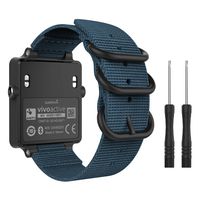 MoKo Watch Band for Garmin Vivoactive Acetate, Fine Woven Nylon Adjustable Replacement Strap for Garmin Vivoactive/Vivoactive Acetate Sports Smart Band - Blue