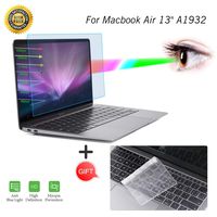 Anti Blue Light Screen Protector for 2019 Macbook Air 13 A1932,Anti Blue Light Glare Screen Filter with Keyboard Cover for 2019 2018 New Macbook Air 13 A1932 Eye Protection Light Blocking Screen Cover