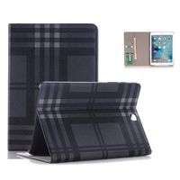 MeiLiio iPad Pro 9.7 Book Style Case, Stylish Grid Plaid Pattern, Premium PU Leather Case with Card Slots Money Pocket for Apple iPad Pro 9.7 inch Tablet - Grey