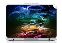 Laptop VINYL DECAL Sticker Skin Print Sticker Skin Print Multi Colored String Threads Smoke Mist Vapor Vape Wisps Curls Fire Printed Design fits Generic 15in Laptop (13.7in X 9.5in)