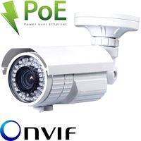 Urban Security Group 2MP 1080P IP PoE Bullet Camera with 5-50mm Telephoto Lens : Manual Vari-Focal, 72x IR LEDs, IR-Cut, ONVIF, WDR, Weatherproof, Motion Detection : Business Grade