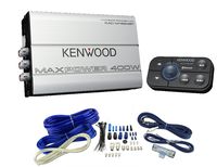 Kenwood KAC-M1824BT 400W 4 Ch Marine ATV Bluetooth Amplifier + Remote + Wiring