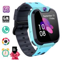 PTHTECHUS Kids Smart Watch - 1.54" Touch Screen Sports Smartwatch with [1GB Micro SD Card] Two-Way Call Camera 7 Games Recorder Alarm Clock Music Player for Birthday Gift Children Boys Girls (Blue)