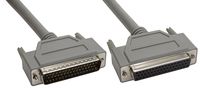 Amphenol CS-DSDMDB50MF-025 50-Pin DB50 Deluxe D-Sub Cable, Shielded, Male/Female, 25', Gray
