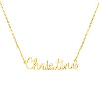Personalized Name Necklace 18K Gold Plated New Mom Bridesmaid Gift Jewelry for Christine