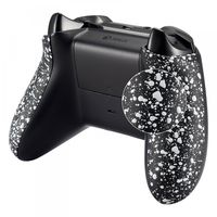 eXtremeRate Comfortable Non-Slip 3D Splashing Side Rails Handles Back Panels for Microsoft Xbox One X & One S Controller - Textured White