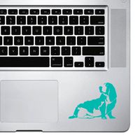 StickAny Palm Series Basset Hound Sticker for MacBook Pro, Chromebook, and Laptops (Turquoise)