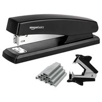 AmazonBasics Stapler Value Pack, Standard Stapler, Full-strip, 20 Sheet Capacity, Includes Staples & Staple Remover, 3 Pack