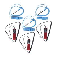 ESD Antistatic Wrist Strap 6Pack Components Anti-Static Wrist Straps Equipped with Grounding and Alligator Clip, Grounding Solution for Working on Sensitive Electronic Devices