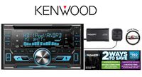 Kenwood DPX792BH Receiver with Built in Bluetooth HD Radio and SiriusXM SXV300v1 Satellite Radio Tuner and Antenna with a Free SOTS Air Freshener