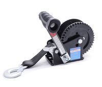 Trailer Winch 2000LB EDC Coated Black Dual Drive Winch with 25-Foot Strap 